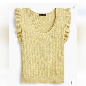 J.Crew Linen blend flutter sleeve sweater tank